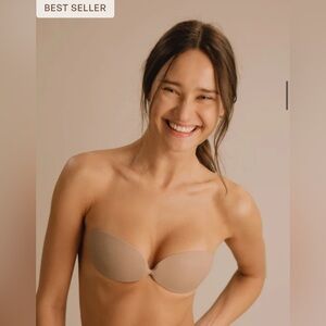 Gatherall Backless Silicone Adhesive Bra in Latte D cup